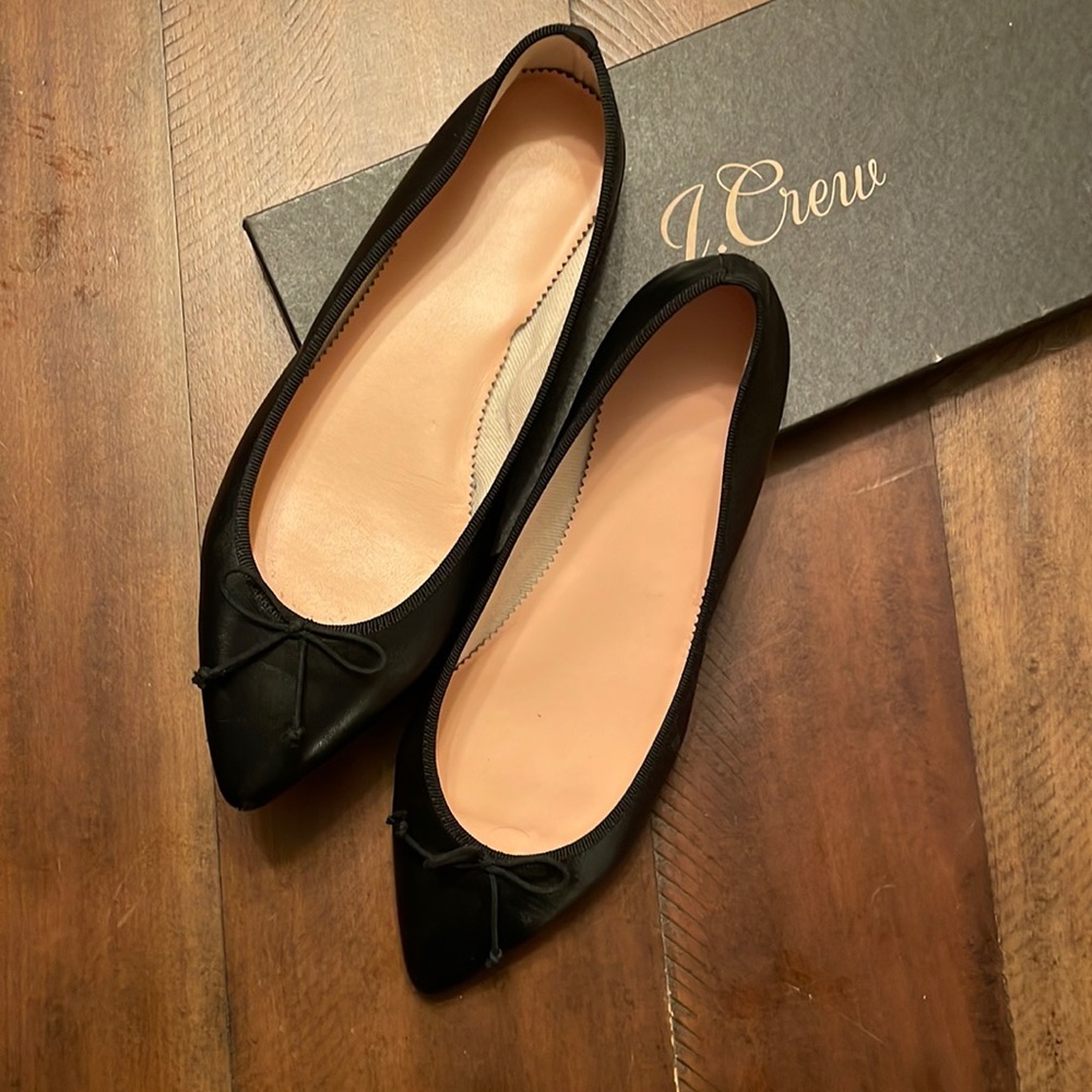J. Crew | Leather Classic Gemma Ballet | Black